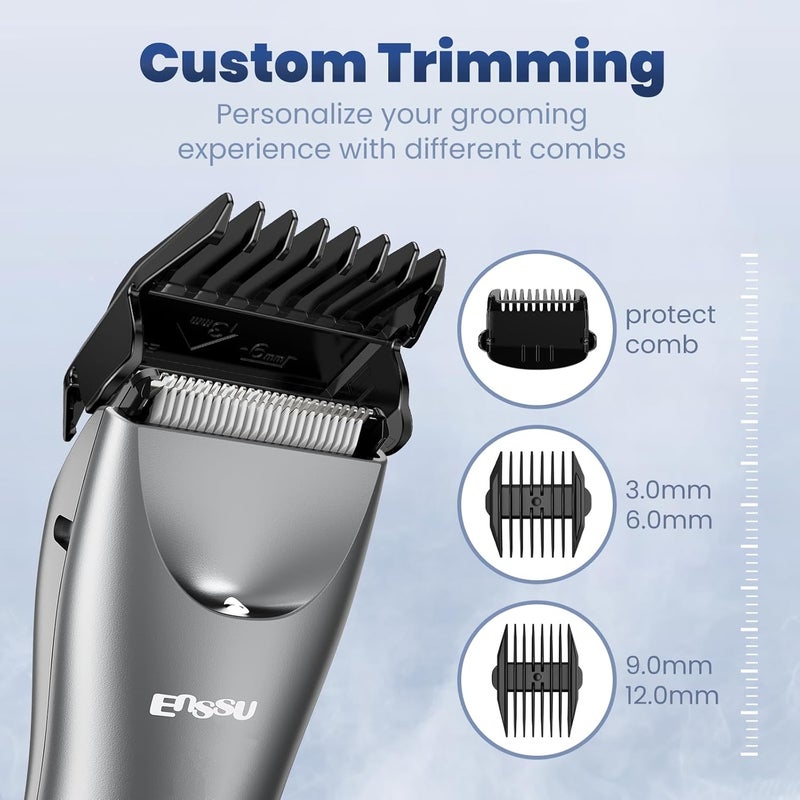 ENSSU Trimmer for Men with BLADELOCK™, Electric Manscape Body Hair Trimmer for Men with LED Spotlight & LCD Display, IPX7 Waterproof Wet/Dry Razor/Shavers for Pubic, Groin, Legs & Bikini Grooming - Image 5